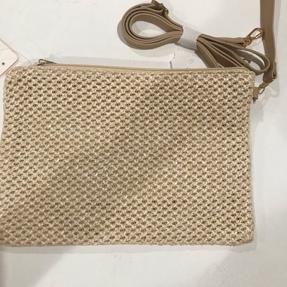 Raffia hello summer watermelon clutch Crossbody bag vacation beach NWT - Picture 2 of 3